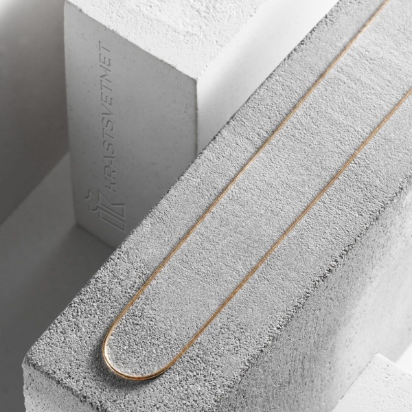 Цепь из желтого золота 585, плетение «Снейк»